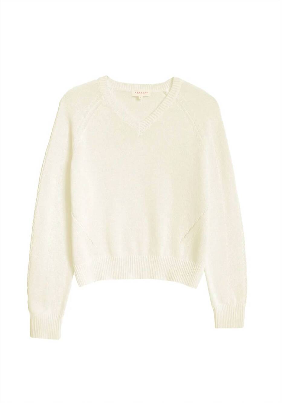 NEW DEMYLEE NEW YORK women's carrie cotton linen sweater in off white